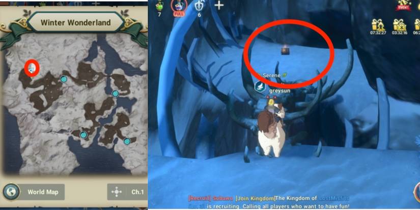 Tree Vine Bridge Chest in Winter Wonderland