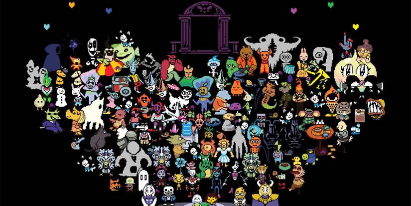 A large group of Undertale characters