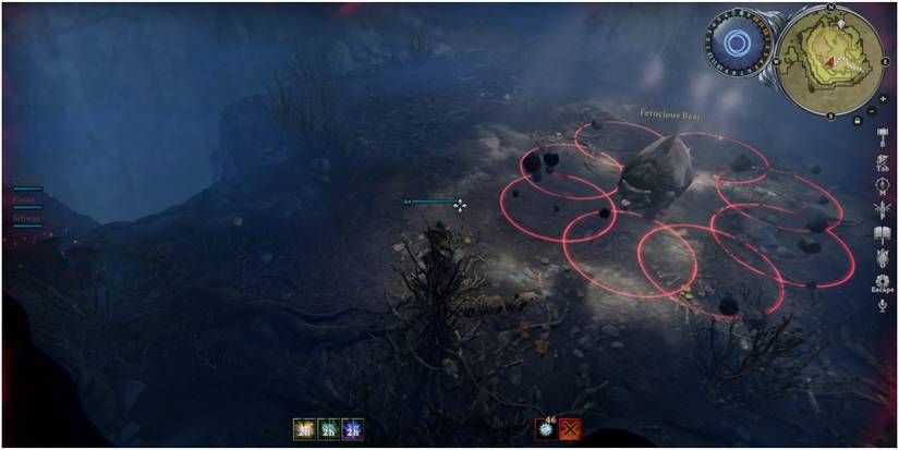 V Rising Ferocious Bear Falling Rocks Pattern