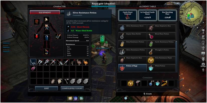 V Rising Making A Silver Resistance Potion