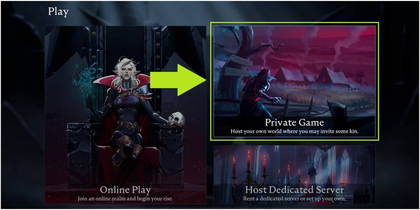 V Rising Starting A Private Game