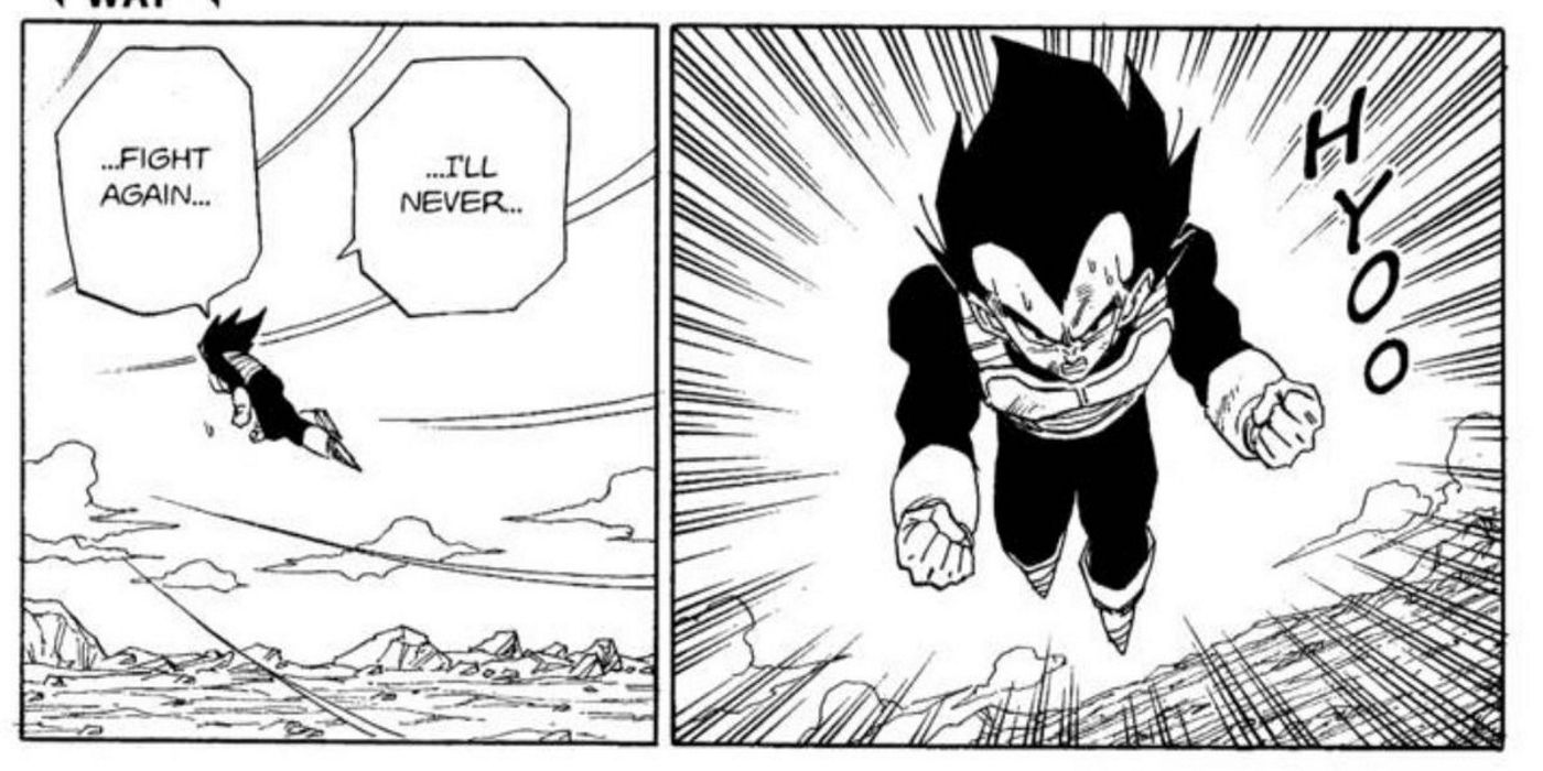 Vegeta vows to never fight again