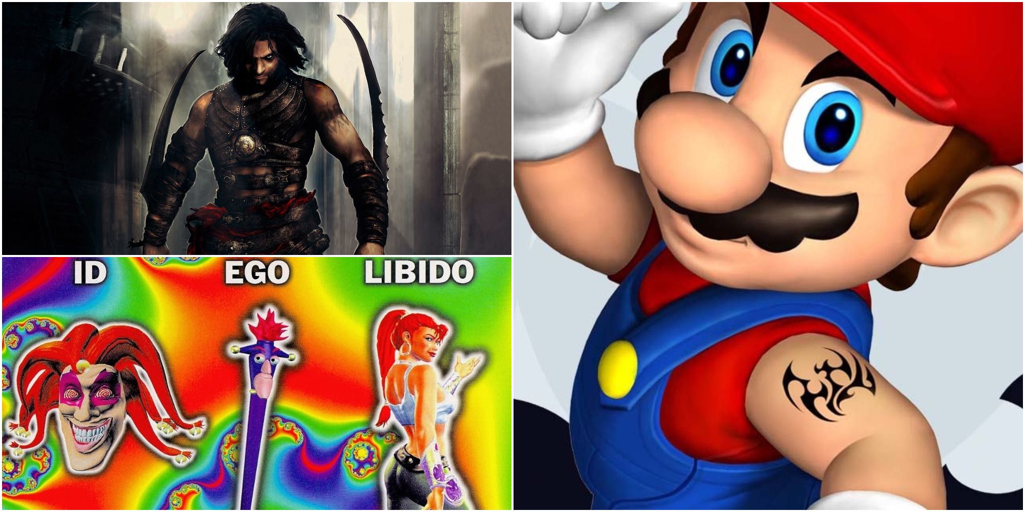 Video Game Mascots Who Went Edgy Mario Prince of Persia Pandemonium
