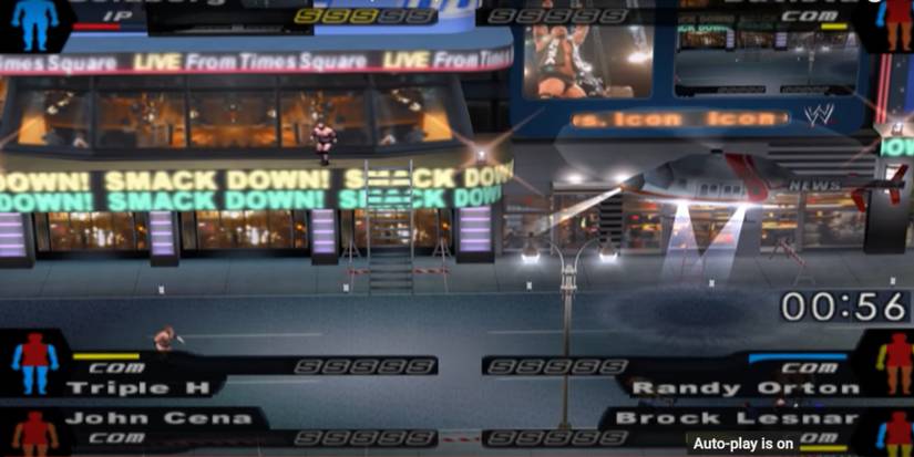 Backstage fight outside the arena