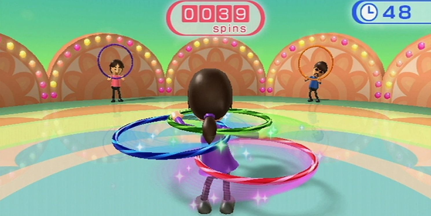 The Hula-Hoop mini-game in Wii Fit