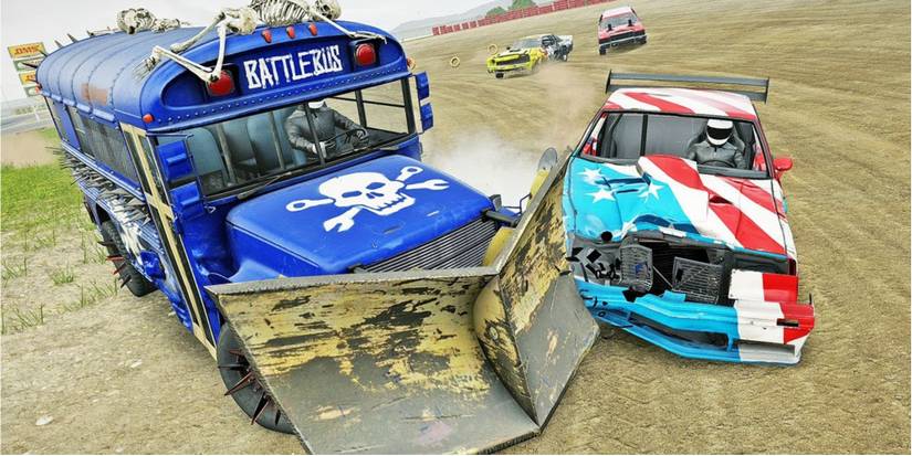 Wreckfest Battle Bus is exactly what it sounds like