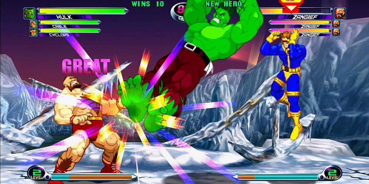 XBox Fighting Games- Marvel Vs Capcom 2 Hulk Cyclops Zangief