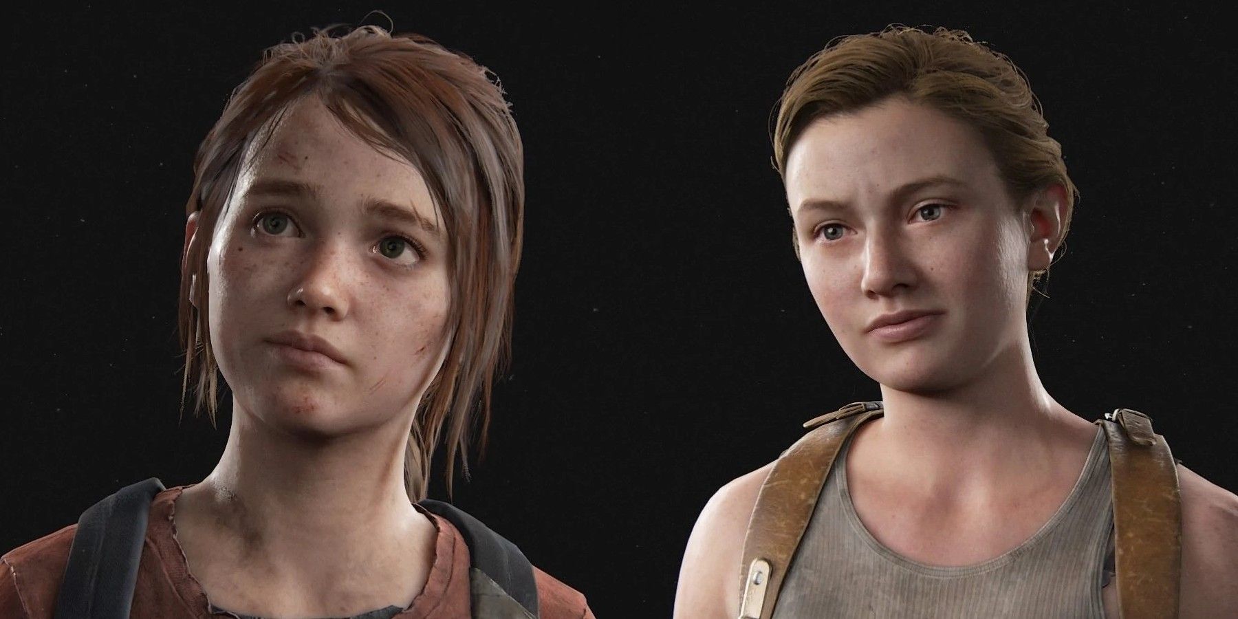 Young Ellie and Young Abby Side-by-side