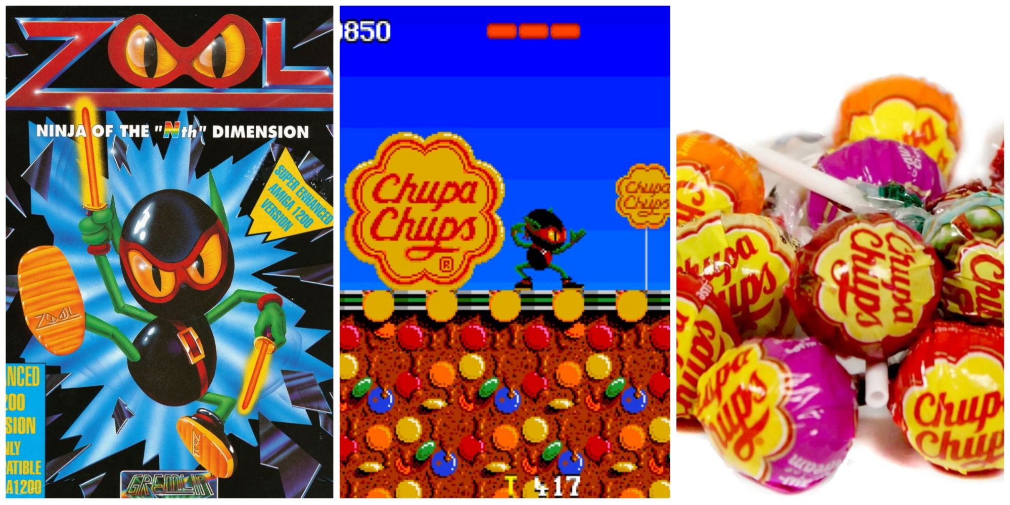 Zool Box Art., Zool Gameplay, Chupa Chups Lollipops