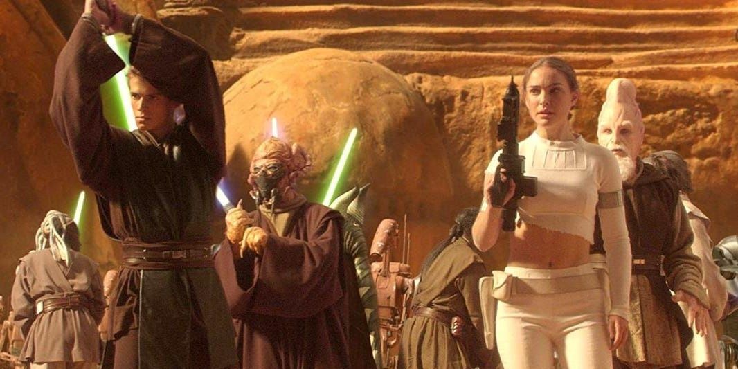 anakin and padme in attack of the clones