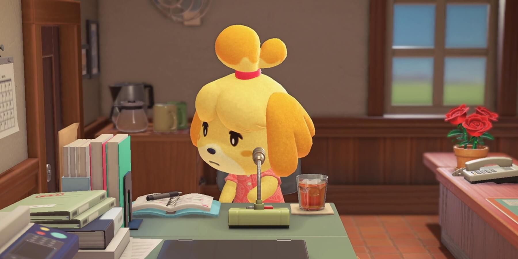 animal crossing new horizons isabelle morning announcement