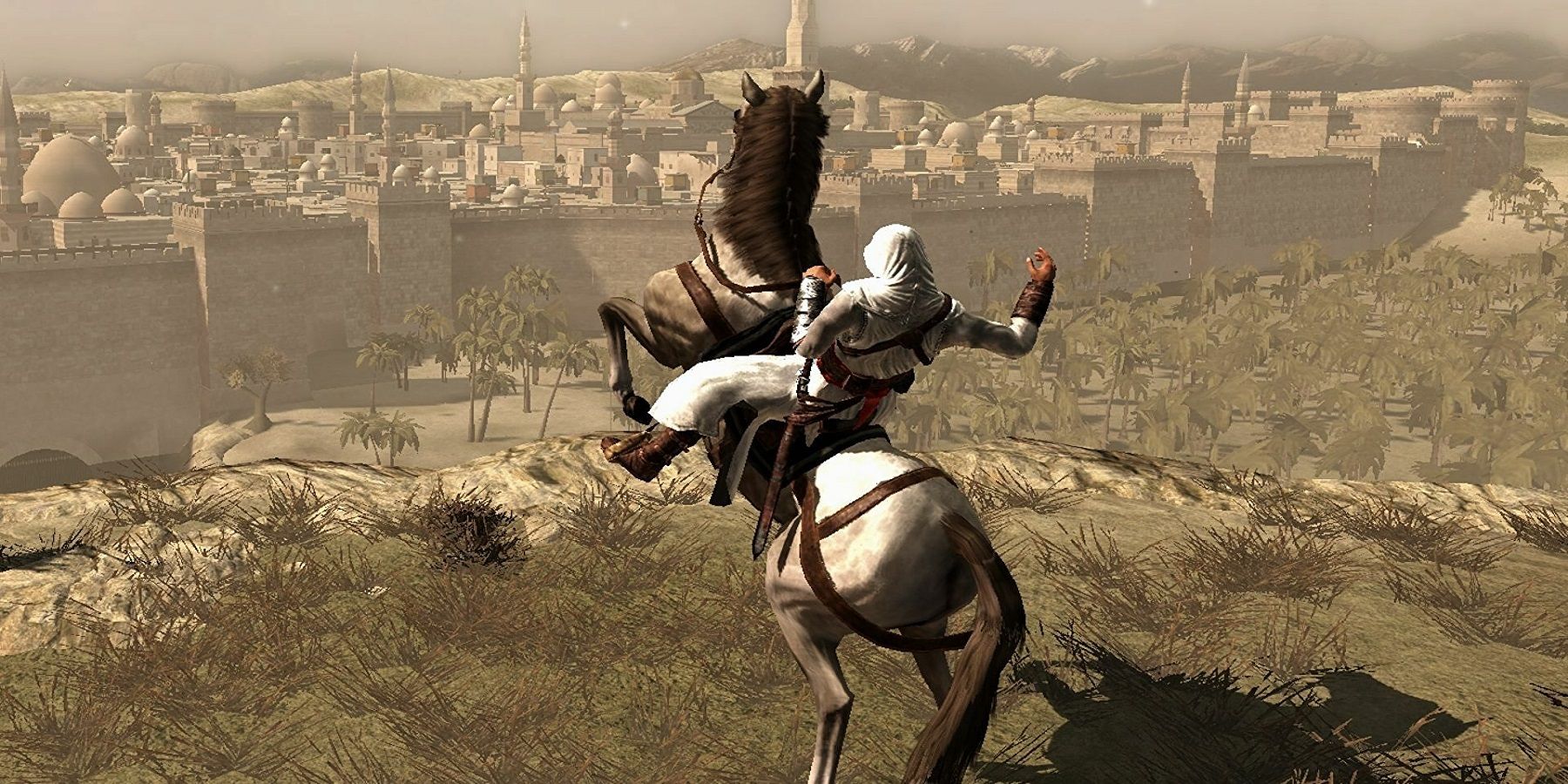 Assassin's Creed 1's horses are the result of twisting human skeletons in-engine.