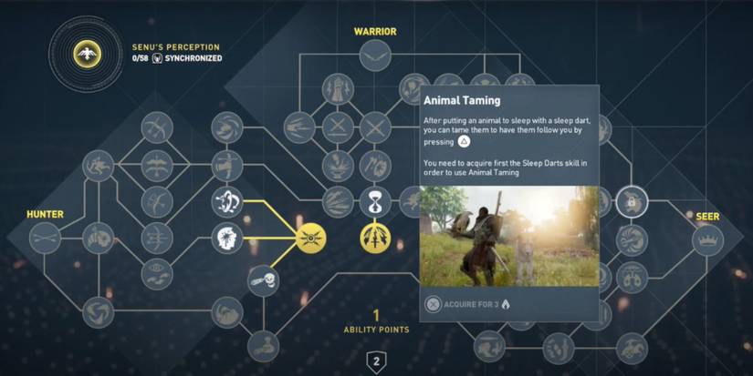 The Animal Taming Seer Skill on Assassins Creed Origins
