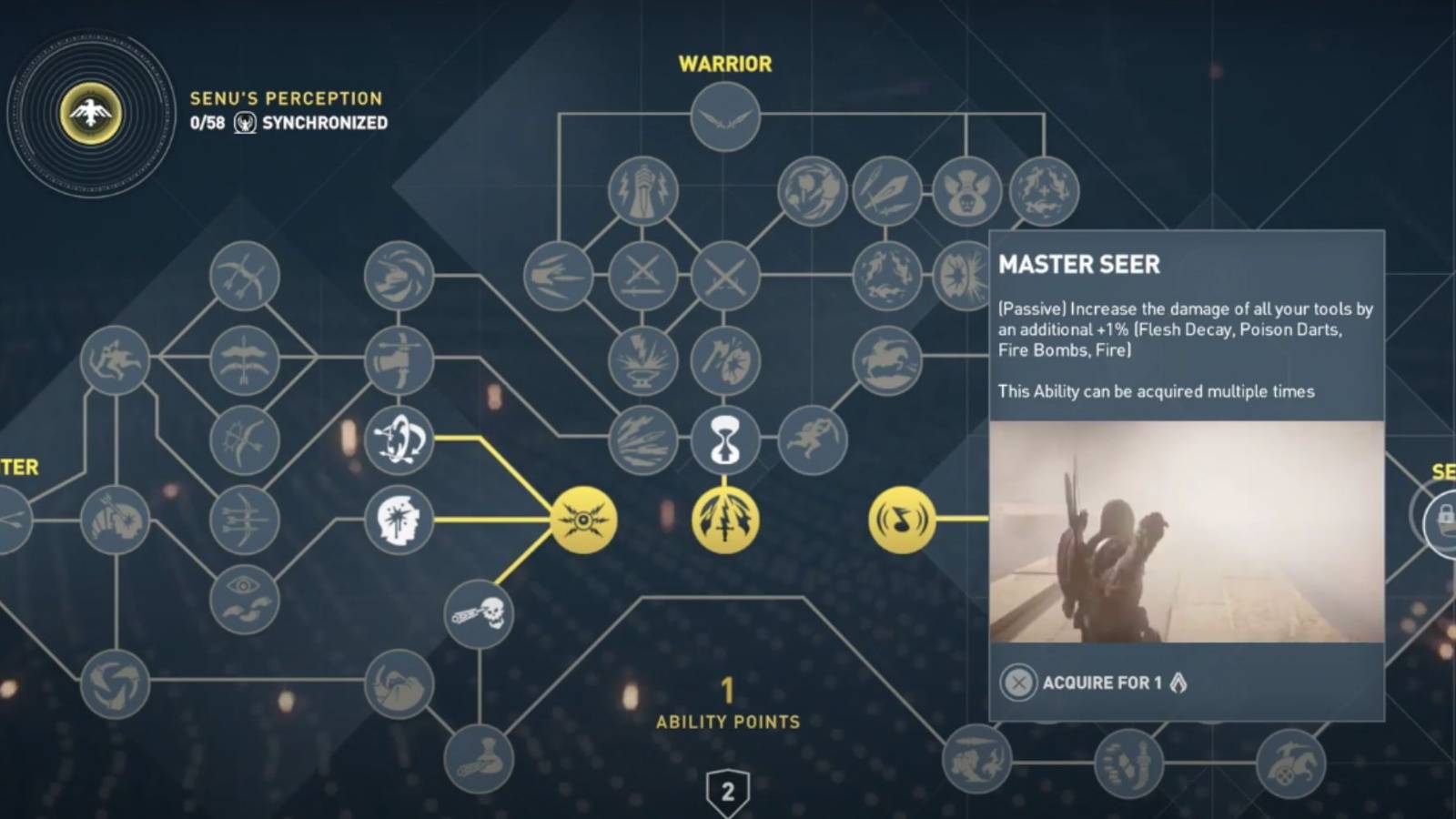 The Seer Skill Master Seer on Assassins Creed Origins