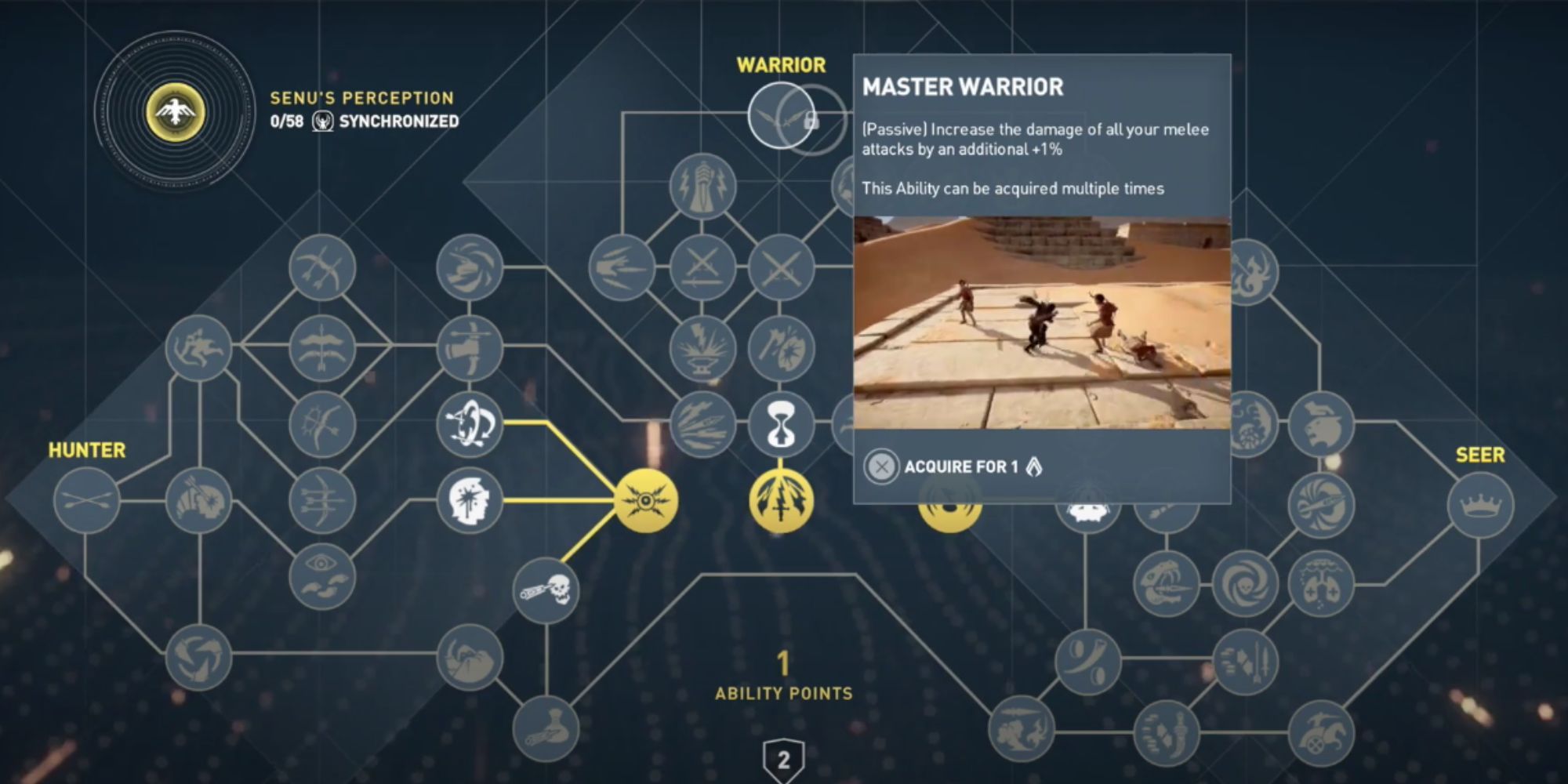 The Warrior Skill Master Warrior in Assassins Creed Origins