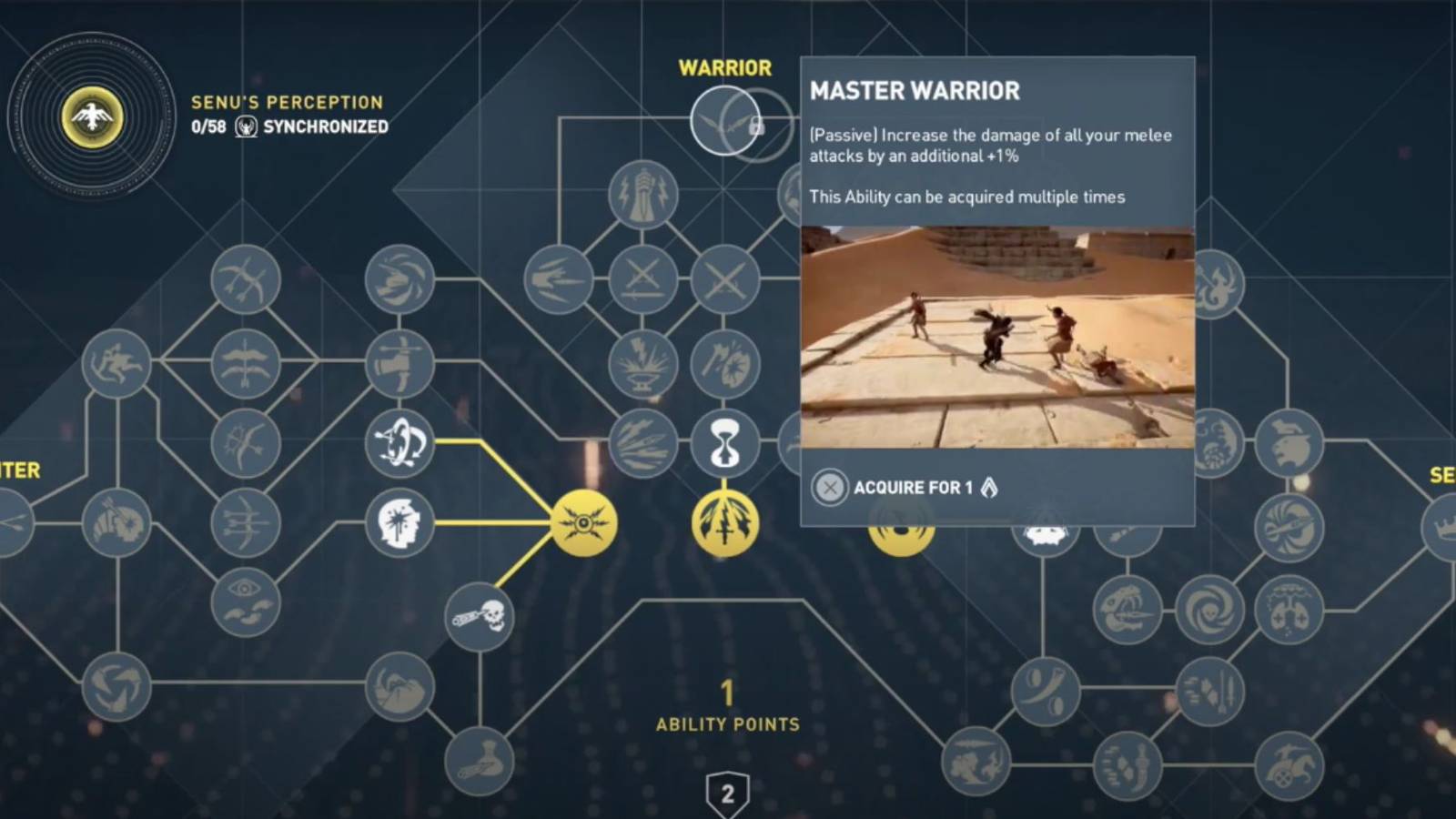 The Warrior Skill Master Warrior in Assassins Creed Origins