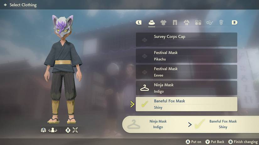 baneful fox mask pokemon legends arceus