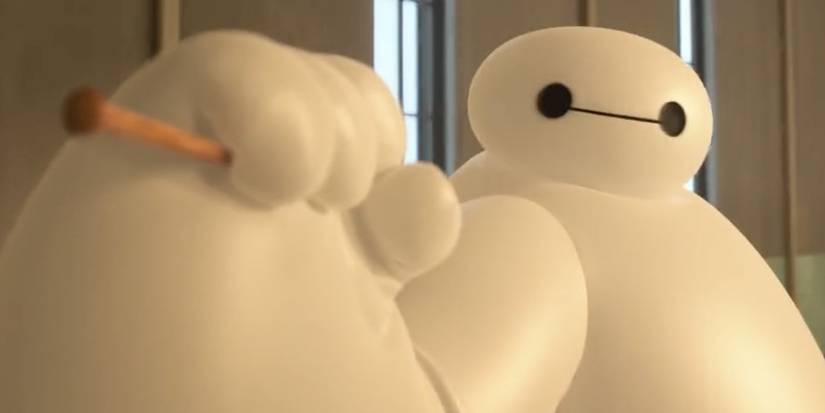 baymax catching an item 