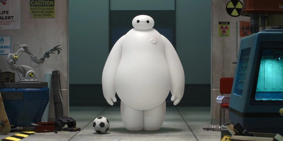 baymax with a soccer ball 