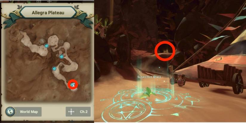 chest on rocks ni no kuni cross worlds allegra plateau