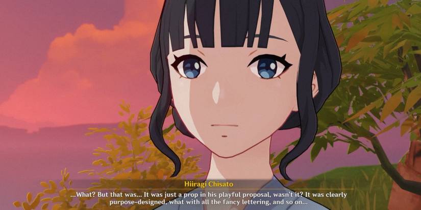 chisato denying that she sent the letter in Genshin impact