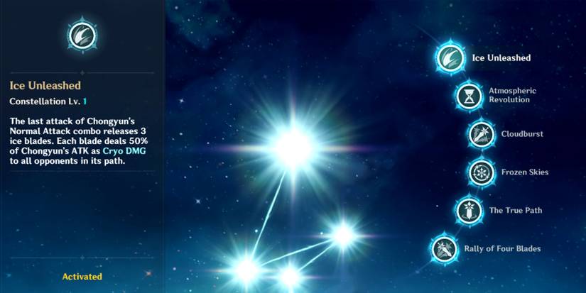 chongyun first constellation in genshin impact