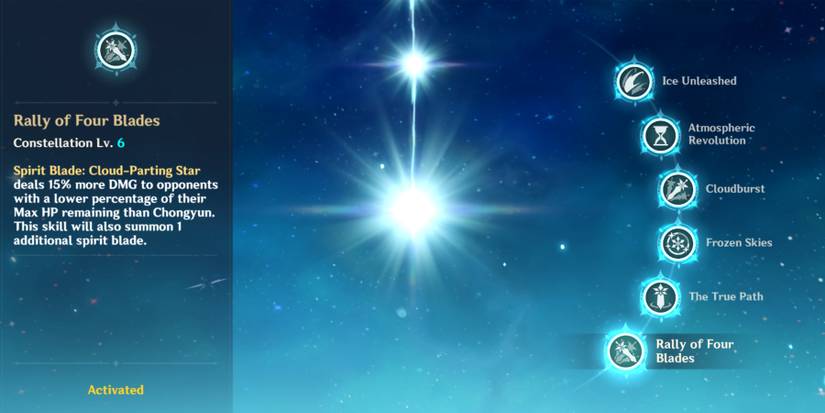 chongyun sixth constellation in genshin impact