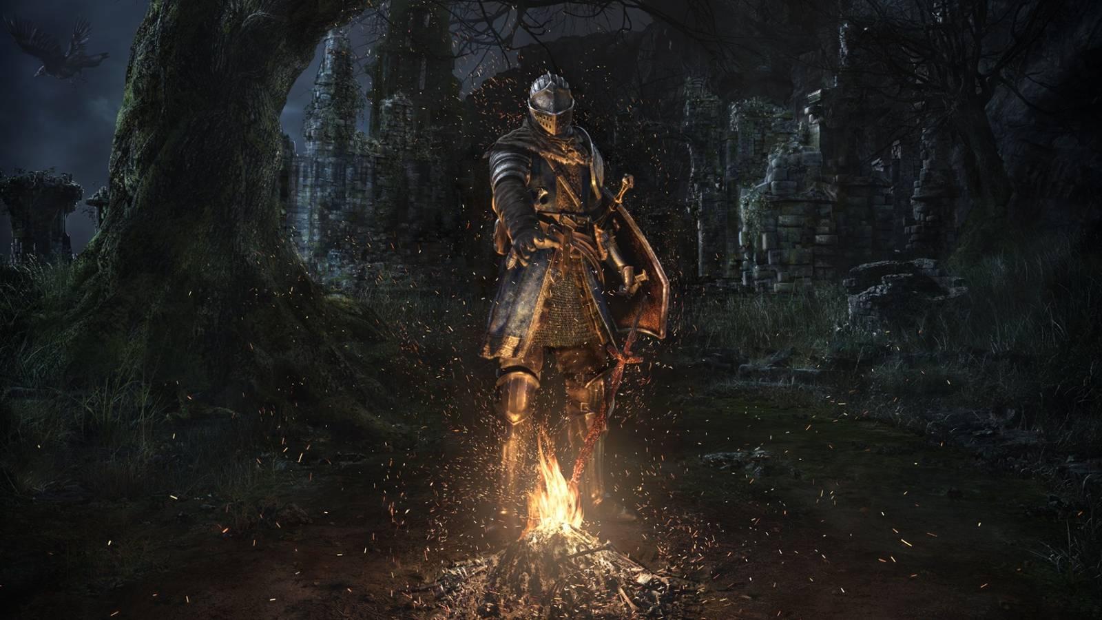dark souls remastered bonfire screenshot