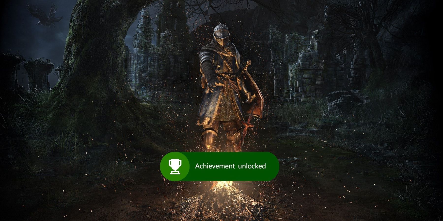 dark souls with achievement unlocked