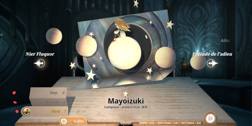 Music selection screen from DEEMO Reborn