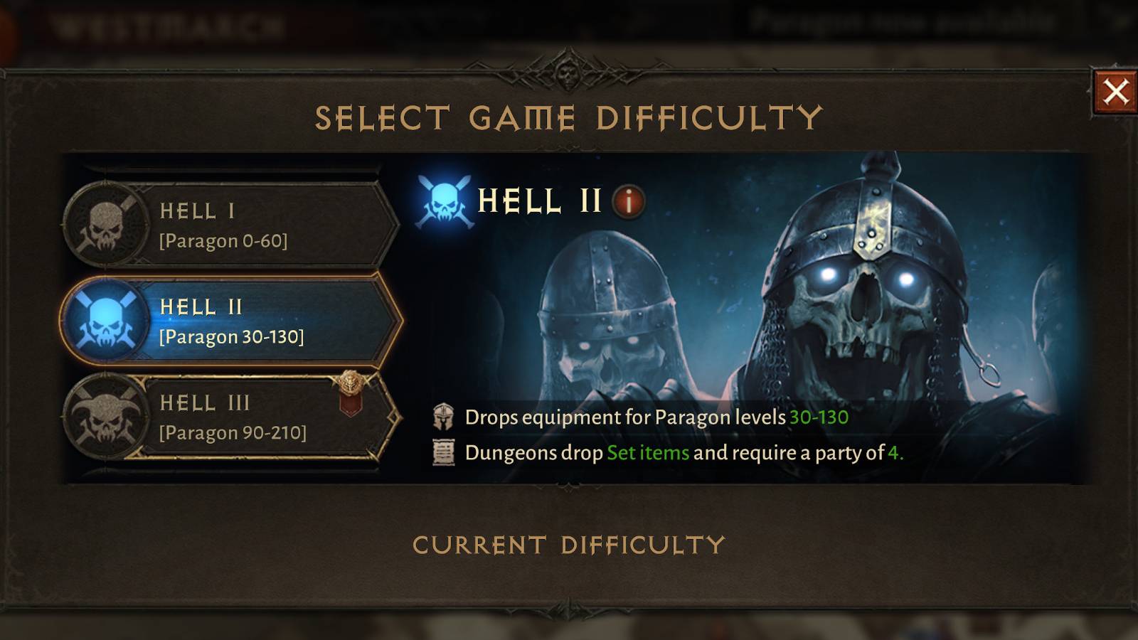 diablo immortal change difficulty
