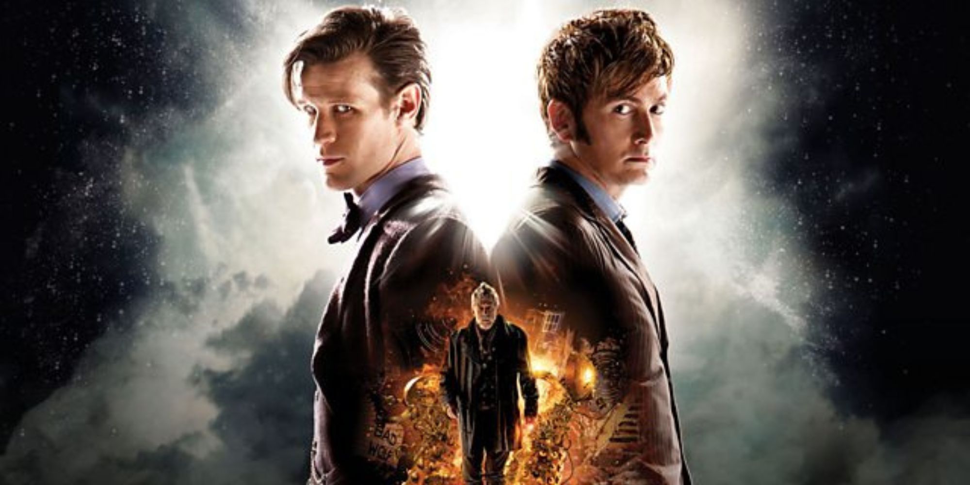 A promotional image of the Doctor Who special The Day of the Doctor