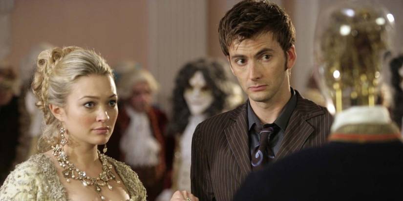 A still from the Doctor Who episode The Girl in the Fireplace