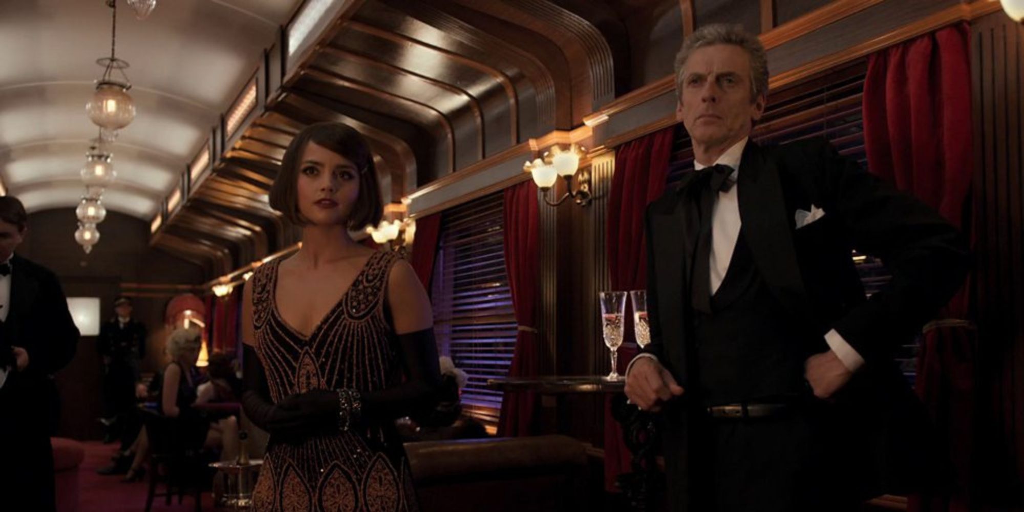Still from the Doctor Who episode Mummy on the Orient Express