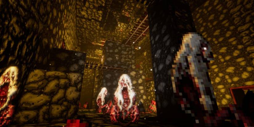 Three monsters attack player in Nightmare Reaper