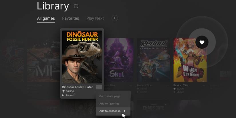 Epic Store Android Libraries Epic Games Store Working on Library Customization