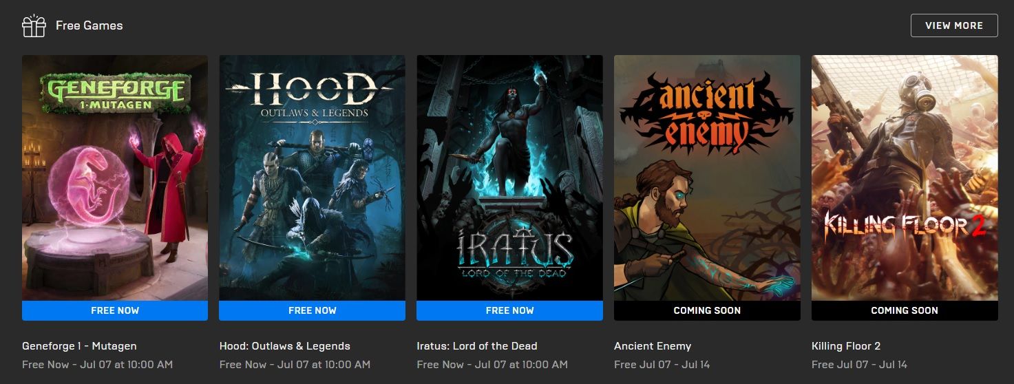 epic games store free games july 2022