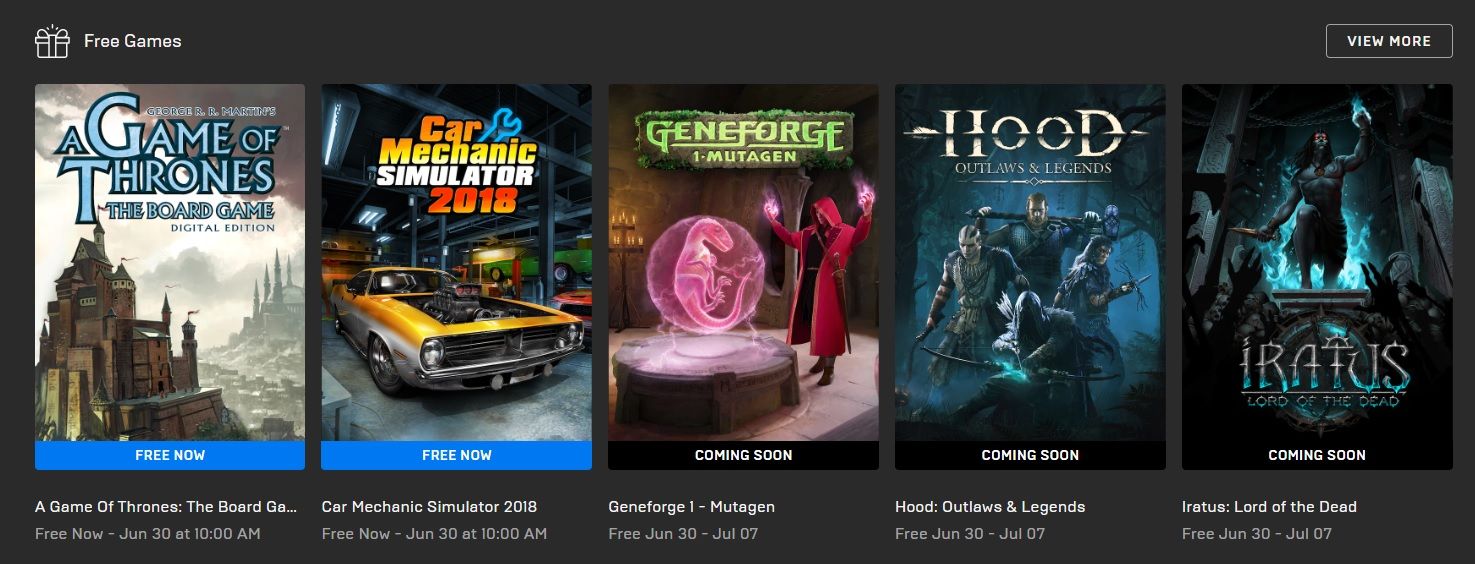 epic games store free games this week