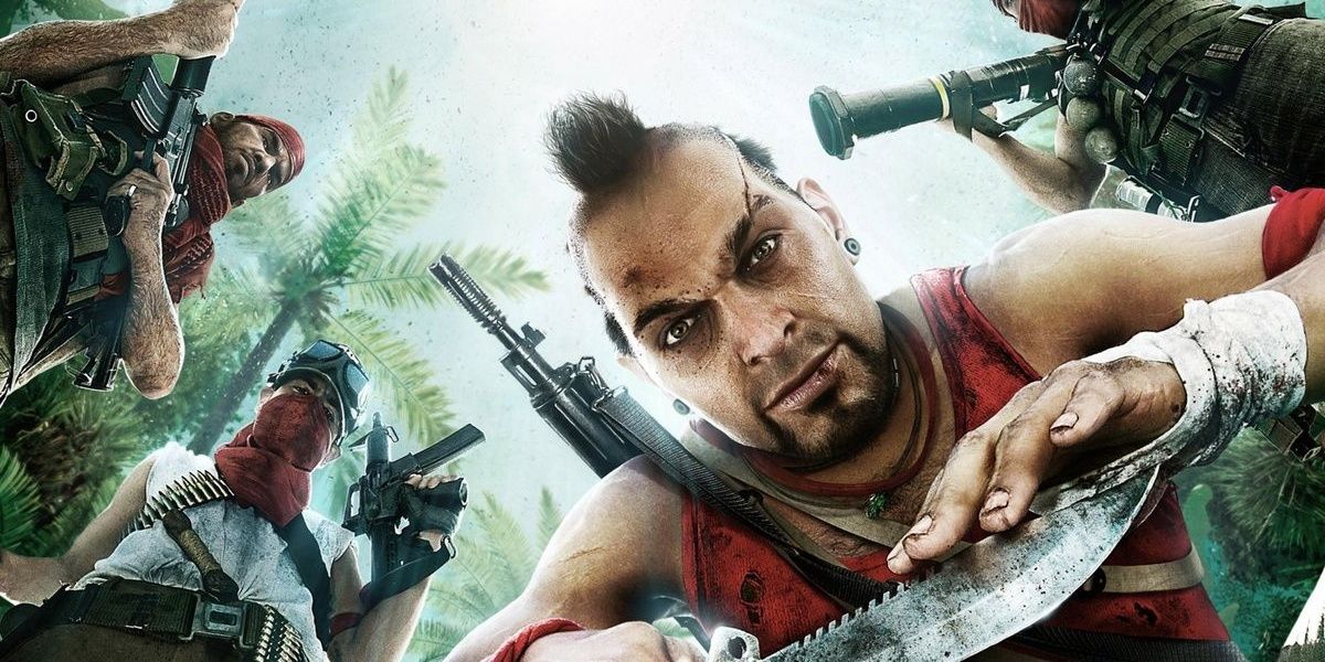 the antagonist vaas with a knife 