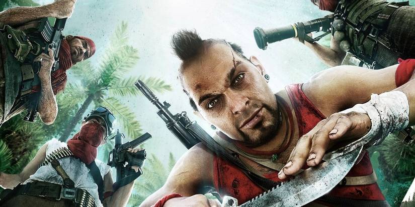the antagonist vaas with a knife 