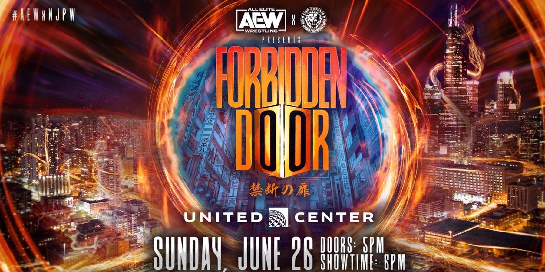 AEW X NJPW: Forbidden Door 2022 graphic