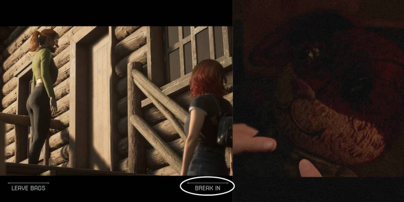 forgotten stuffed toy at the cabins in the quarry