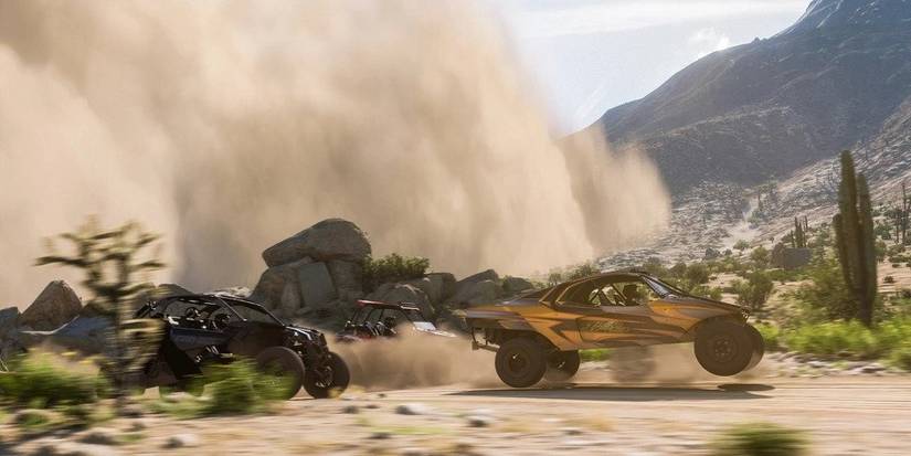 forza horizon 5 cars racing in the desert 