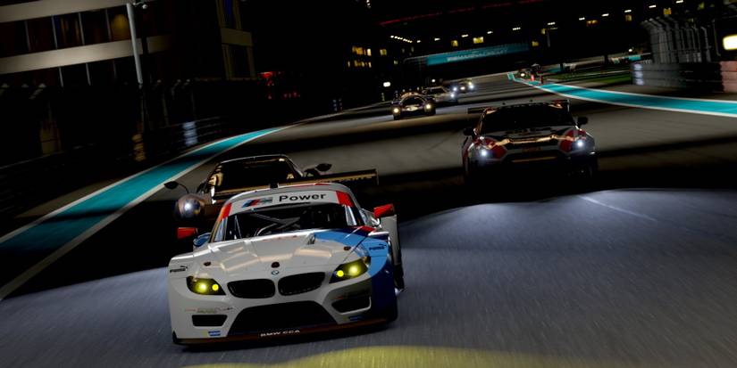 forza motorsport 7 players racing at night 