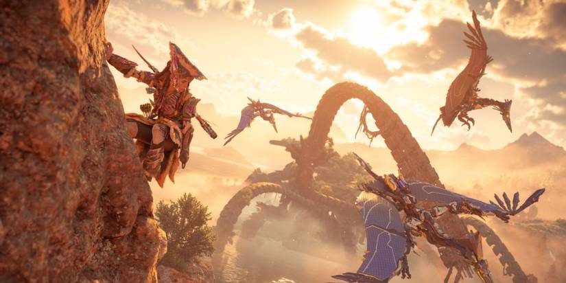 horizon aloy climbing a mountain 