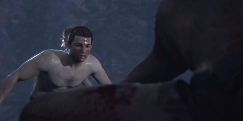 jacob and emma running away from the werewolf in the quarry