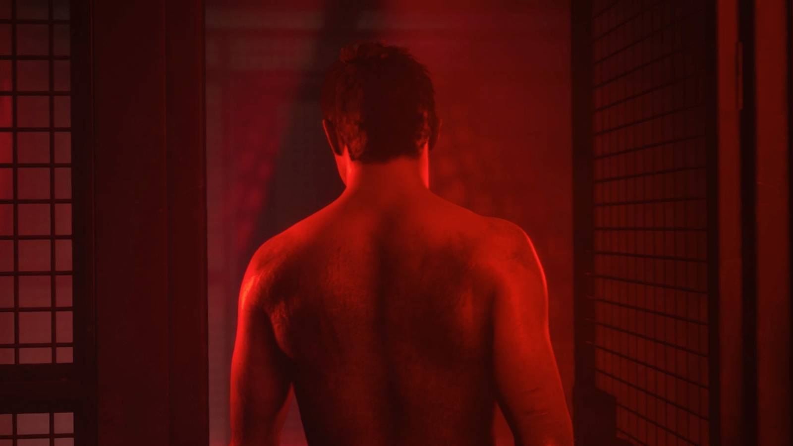 jacob getting out of the cage in the quarry