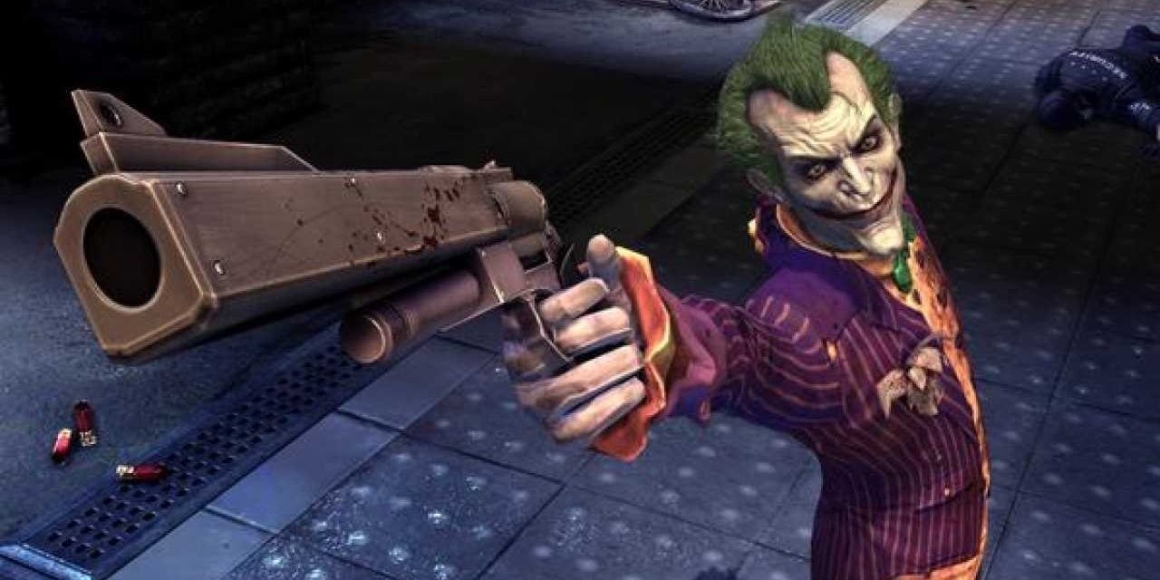 joker with gun arkham 