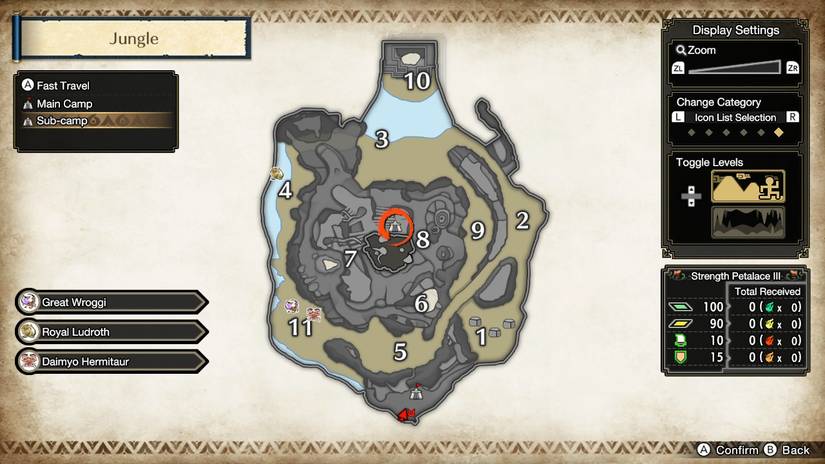 jungle sub camp fast travel monster hunter rise sunbreak