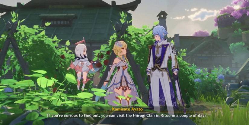 kamisato ayato saying to wait for a few days in Genshin impact